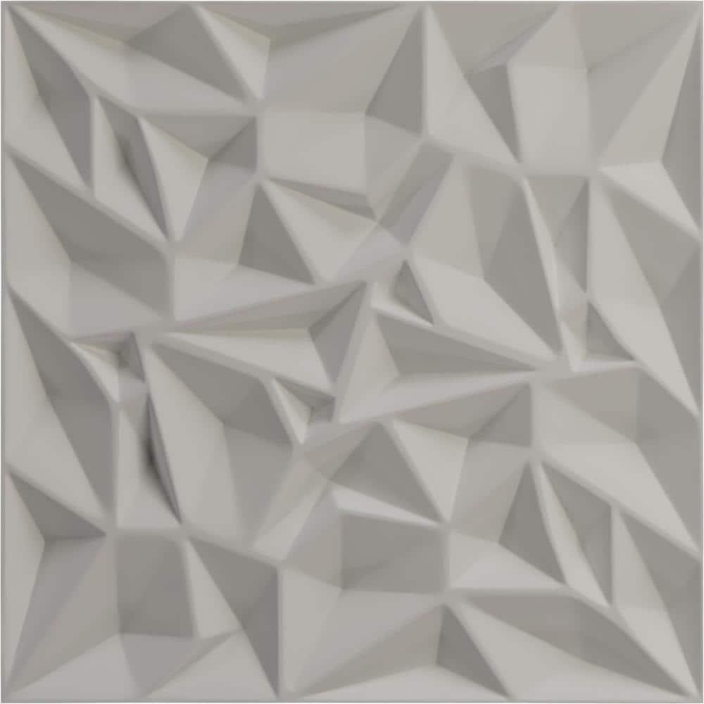 19 5/8"W x 19 5/8"H Leto EnduraWall Decorative 3D Wall Panel, Universal Pearl Metallic Sea Mist (Covers 2.67 Sq. Ft.)