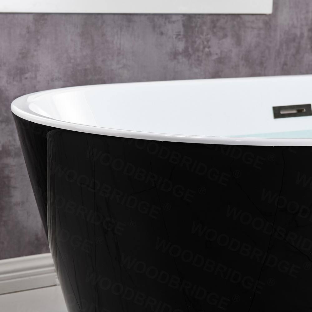 59'' x 29.5'' Freestanding Soaking Acrylic Bathtub