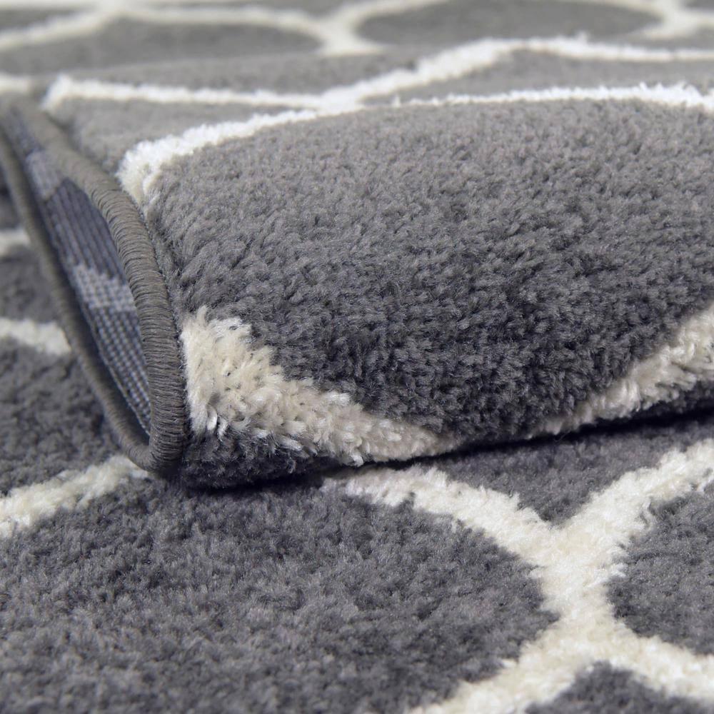 Unique Loom 2' 0 x 6' 0 Trellis Frieze Rounded Dark Gray Area Rug