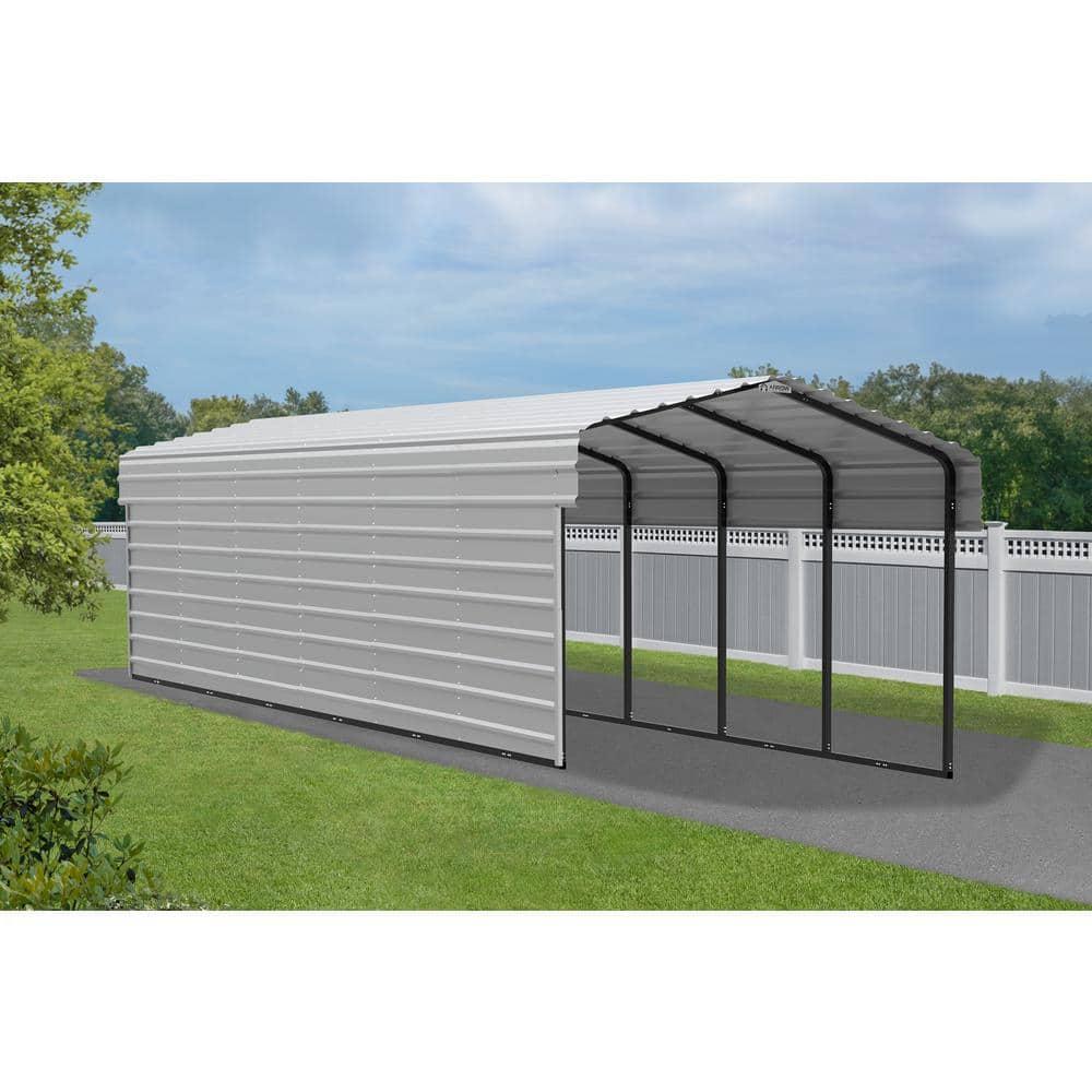 Arrow 29 x 10 ft Carport with 1-sided Enclosure