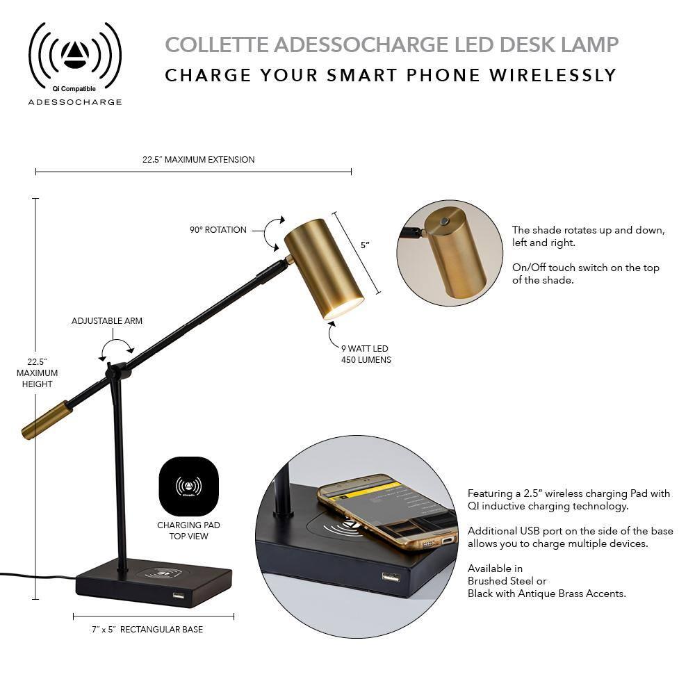 Adrian Charging Table Lamp