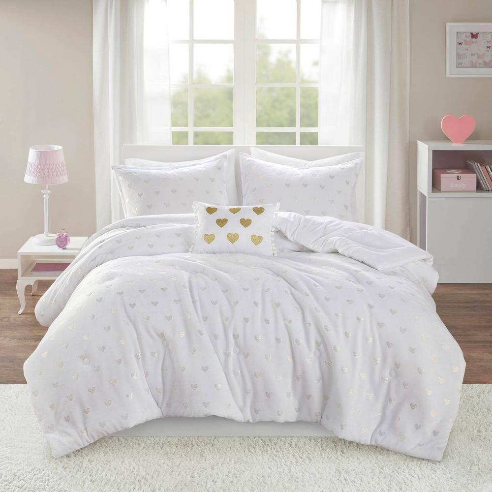 Intelligent Design Rosalie Metallic Printed Plush Comforter Set & Reviews | Wayfair