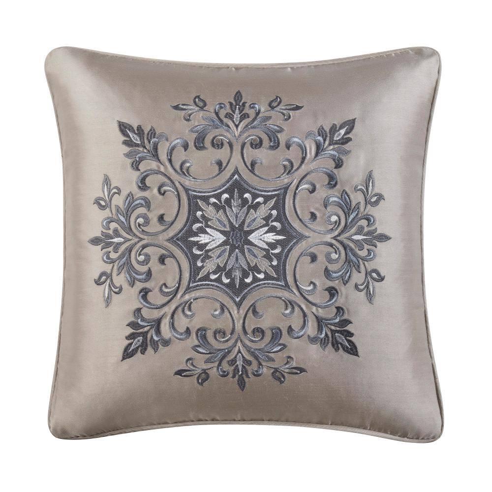 Five Queens Court Leonard 18" Square Decorative Throw Pillow