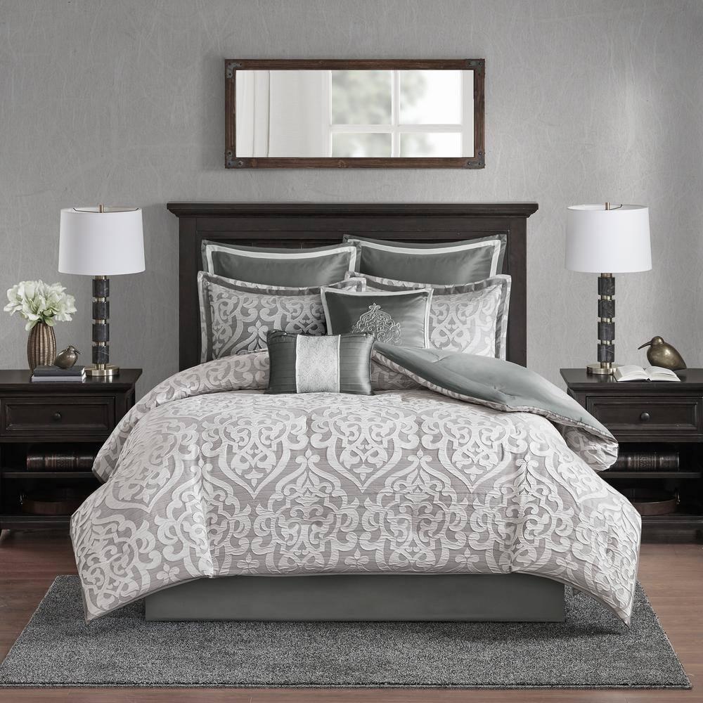 Madison Park Odette Jacquard 8 Piece Comforter Set