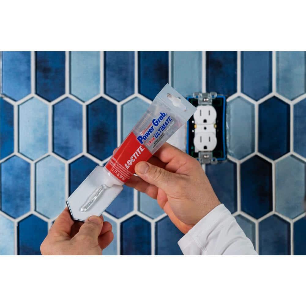 Loctite Power Grab Construction Adhesive Ultimate Crystal Clear, Pack of 1, Clear 2.7 fl oz Tube