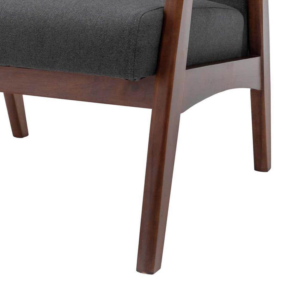 Convenience Concepts Take a Seat Natalie Accent Chair, Dark Gray Fabric/Espresso, All Ages