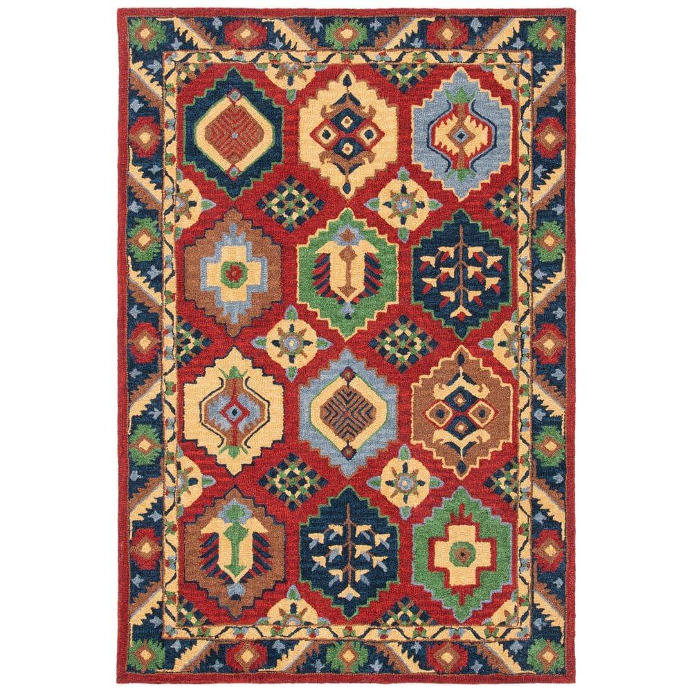 Heritage HG352 Hand Tufted Area Rug - Red/Gold - 5'x8' - Safavieh.