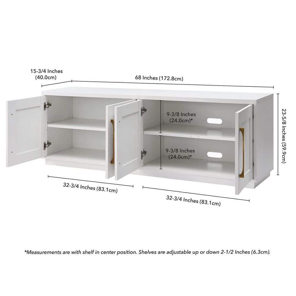 Evelyn&Zoe Tillman Rectangular TV Stand for TV's up to 75", White