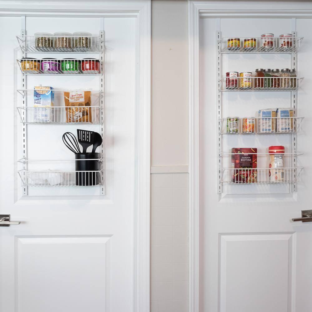 Home-Complete 9-Tier Over the Door Organizer with Adjustable Shelves, White
