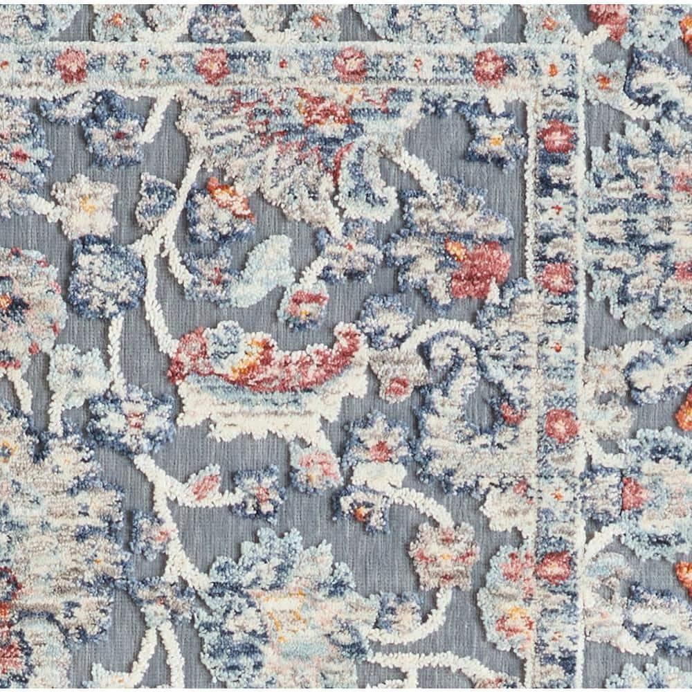 Laura Ashley Turkish Mystic Chenille Medallion Area Rug_Navy/Navy