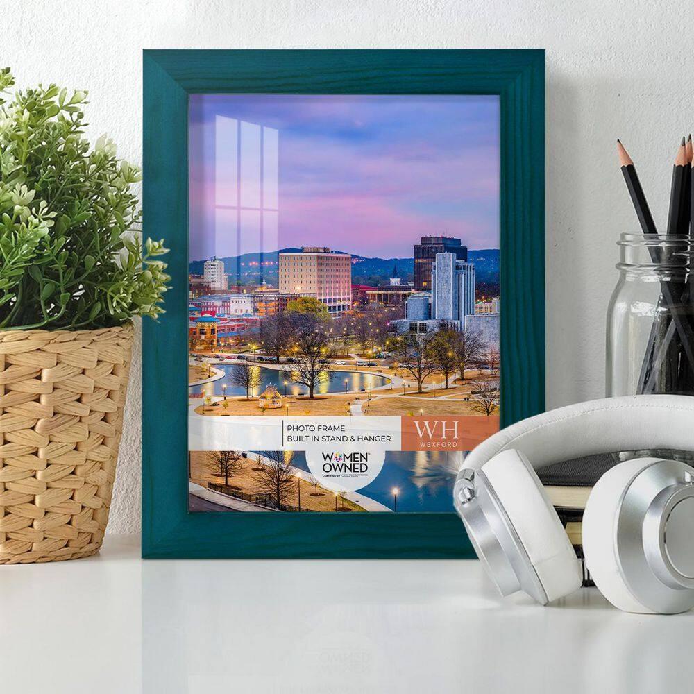Woodgrain 6 in. x 8 in. Ocean Blue Picture Frame