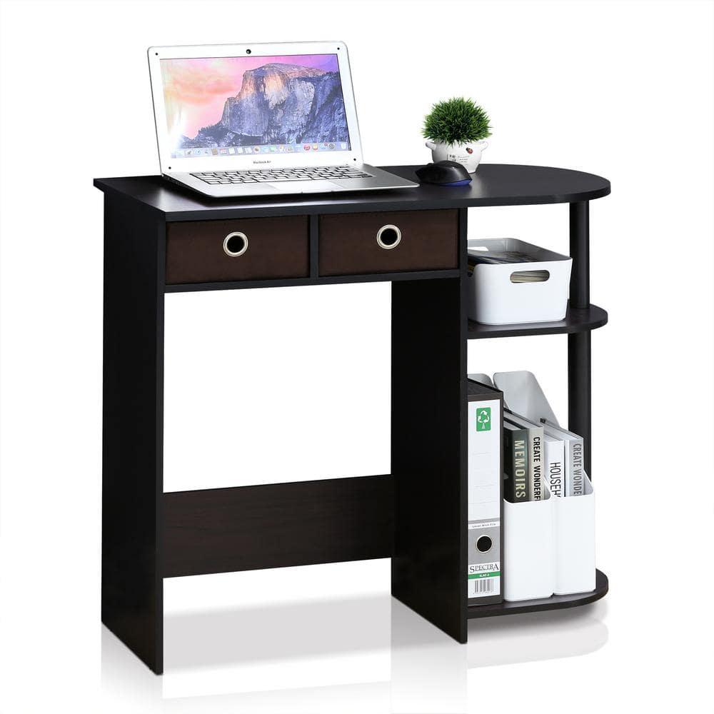 Furinno Go Green Home Laptop Notebook Computer Desk/Table, Dark Walnut, 11193DWN