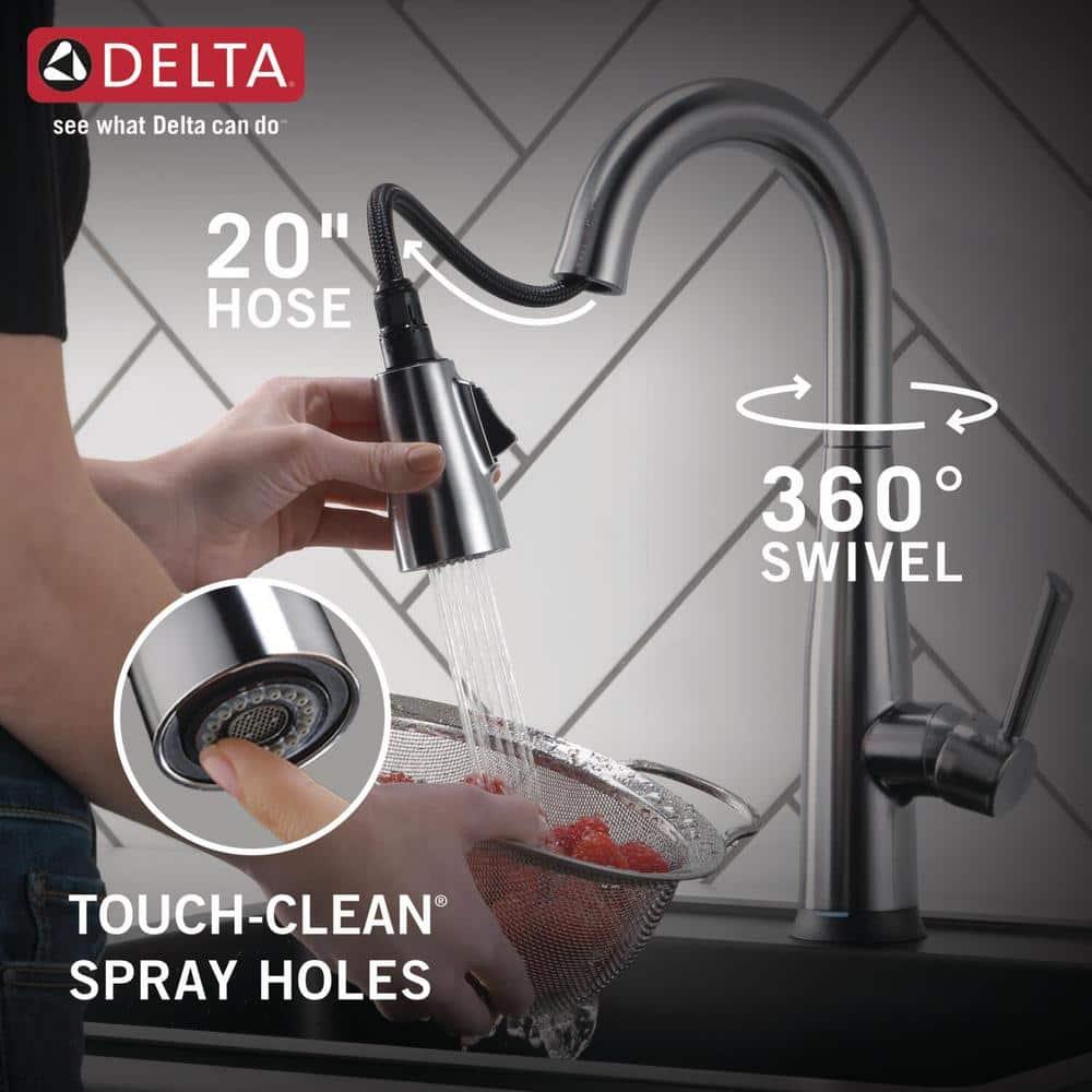 Essa Pull Down Sprayer Touch Bar Faucet, Single Handle Touch Prep Sink Faucet