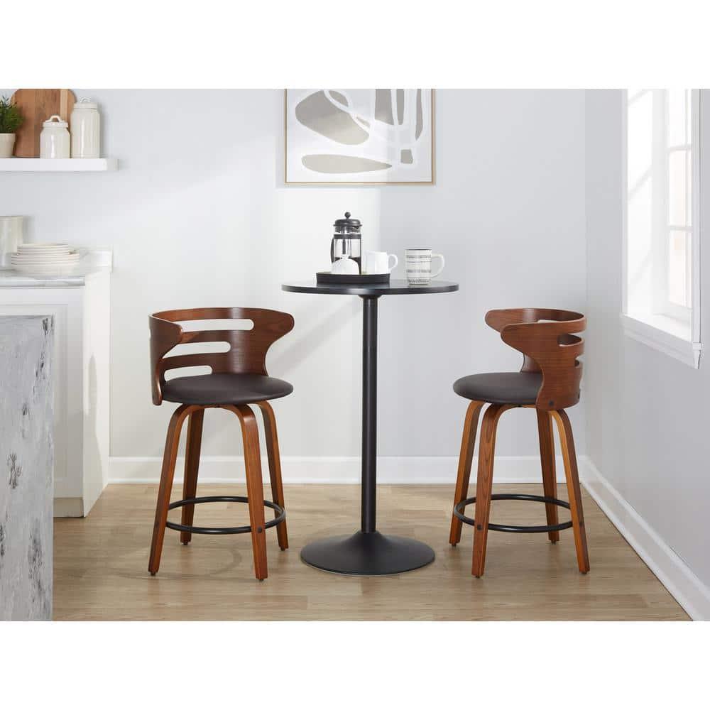 LumiSource Swivel Upholstered Counter Stool