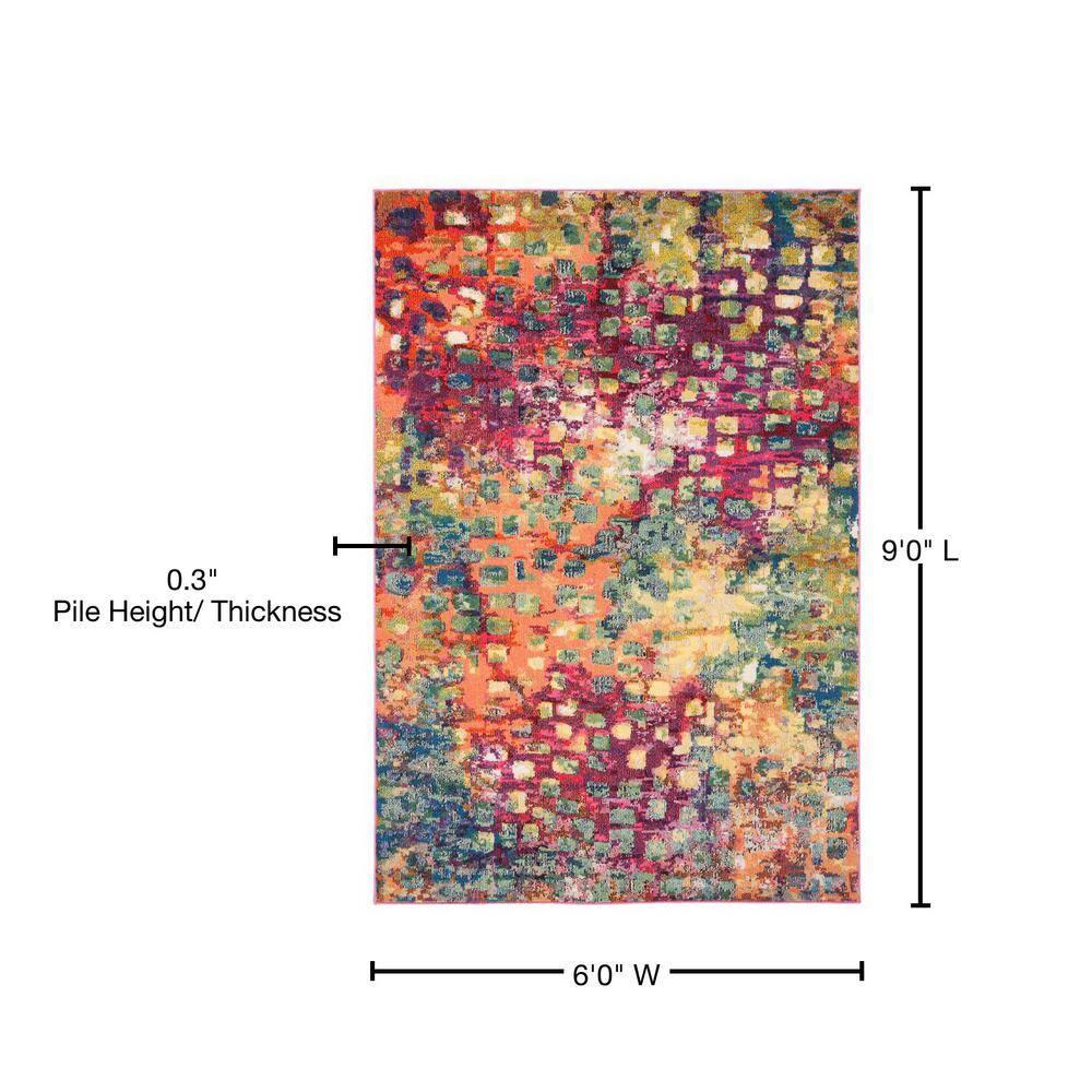 Madison MAD425 Power Loomed Area Rug - Fuchsia/Gold - 6'x9' - Safavieh.