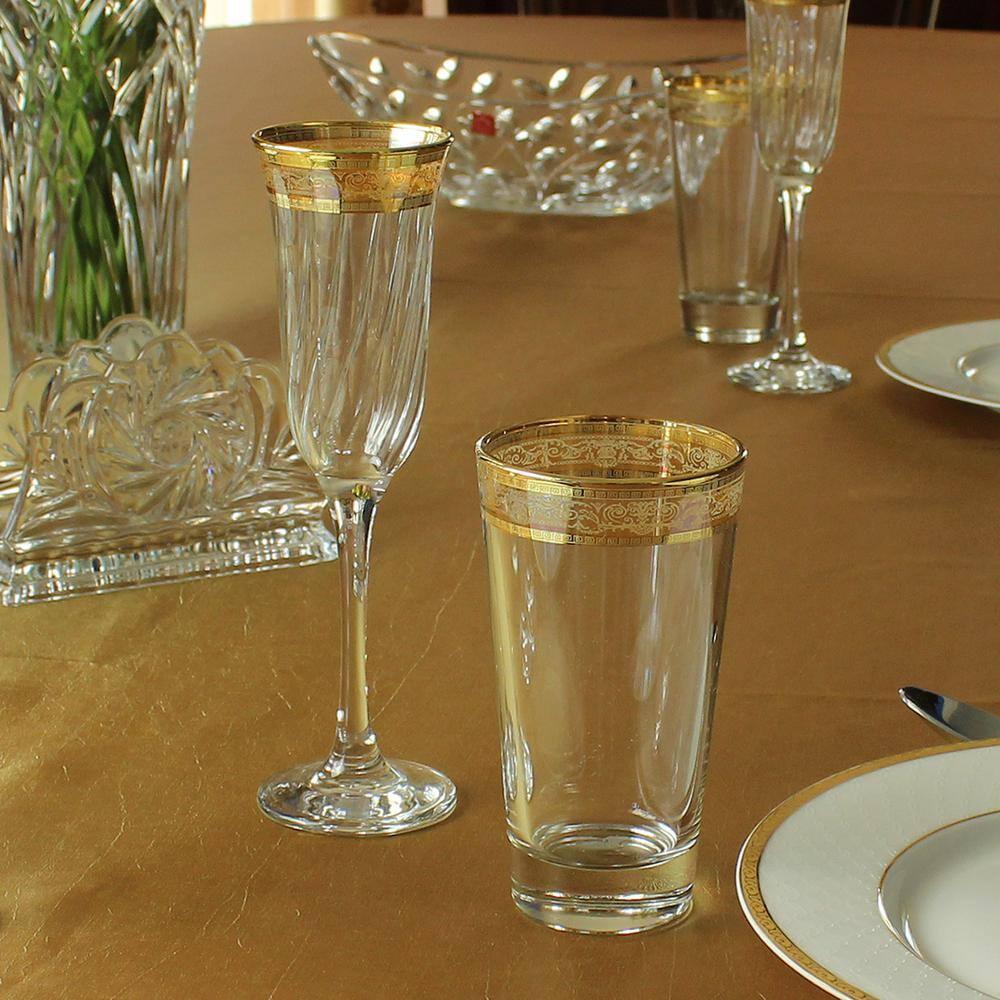 Lorren Home Trends Melania 9oz. Flute Set (Set of 6)
