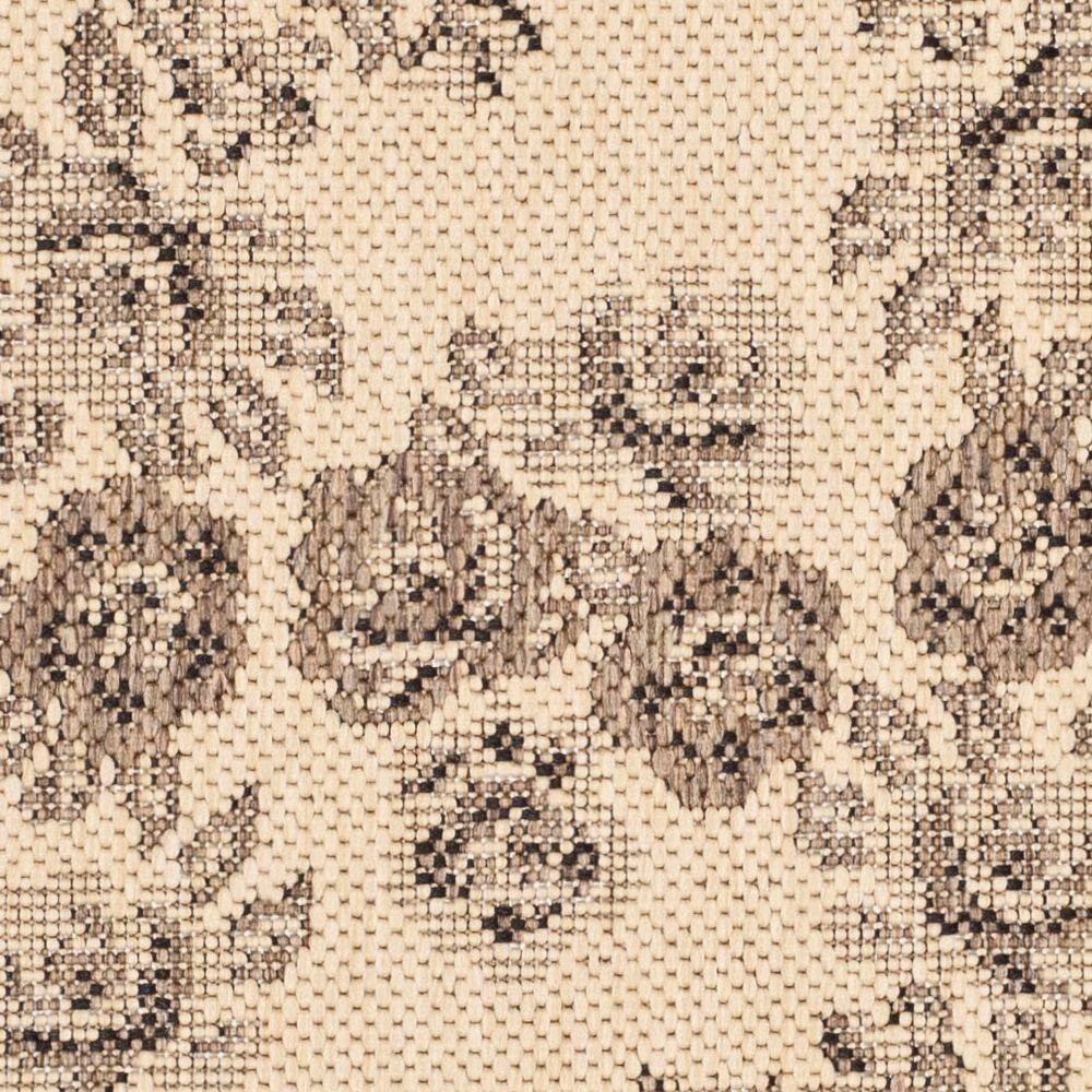 Courtyard CY7208 Power Loomed Indoor/Outdoor Accent Rug - Creme/Brown - 2'x3'7" - Safavieh.