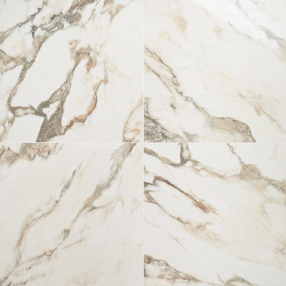 24" x 24" Polished Marble Look Porcelain Floor and Wall Tile (15.5 Sq. Ft. / Case)