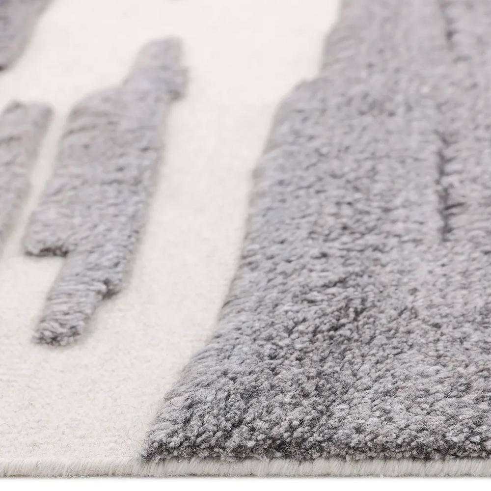 Solo Maverick Hand-Knotted Gray Wool & Viscose 8' x 10' Area Rug