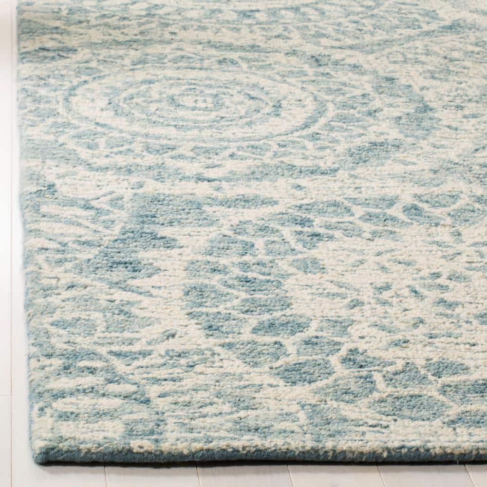 Abstract ABT205 Handmade Indoor Accent Rug - Ivory/Blue - 2'x3' - Safavieh