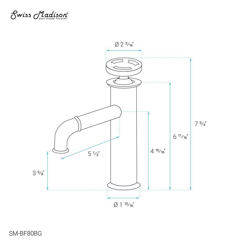 Avallon Single Hole, Single-Handle Wheel, Bathroom Faucet