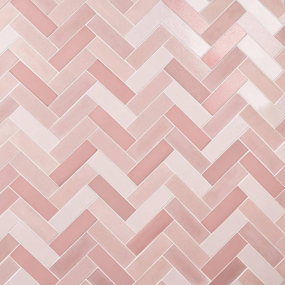 Groovy Blend 2" x 8" Glossy Lava Stone Subway Wall Tile (3.88 Sq. Ft. / Case)