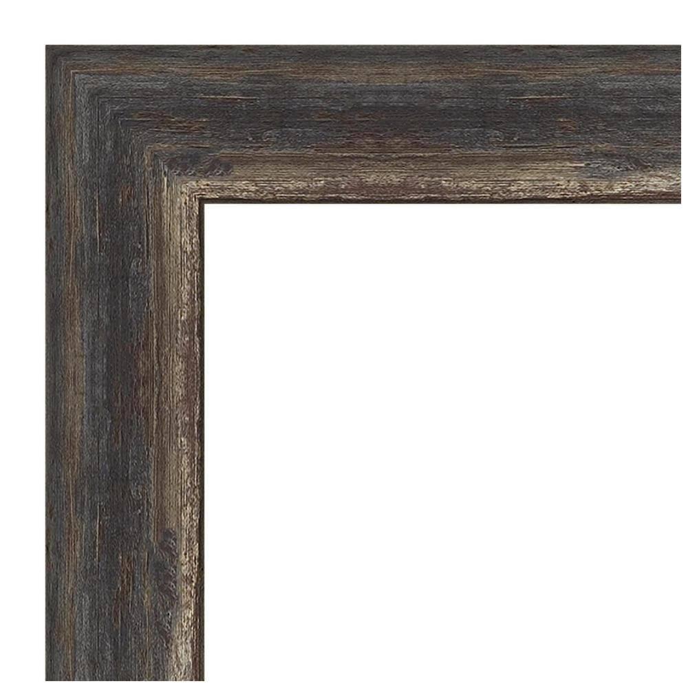 Amanti Art Natural Cork Board Framed Bark Rustic Char Narrow Bulletin Board 27 in. x 19 in.