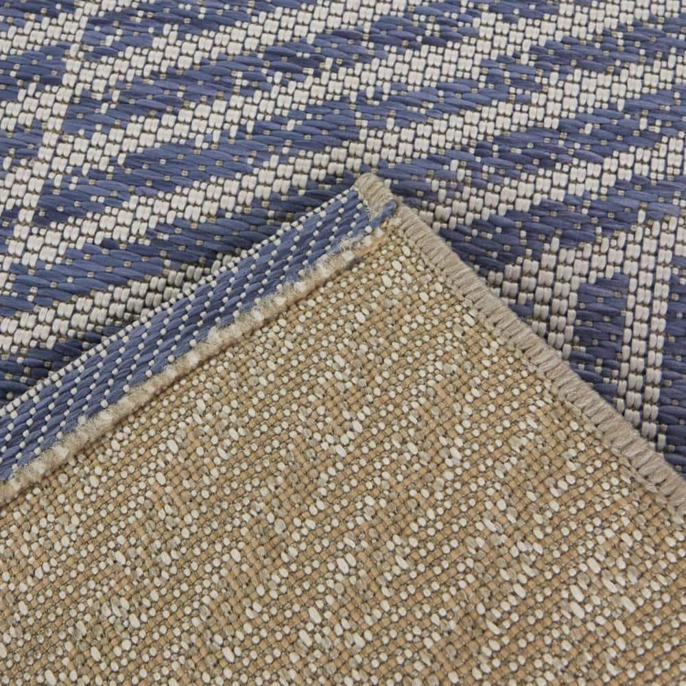 Balta US, Inc Darcy Modern Stripe Indoor/Outdoor Area Rug Blue 5'3" x 7' 5' x 8' Off-White Runner, Rectangle