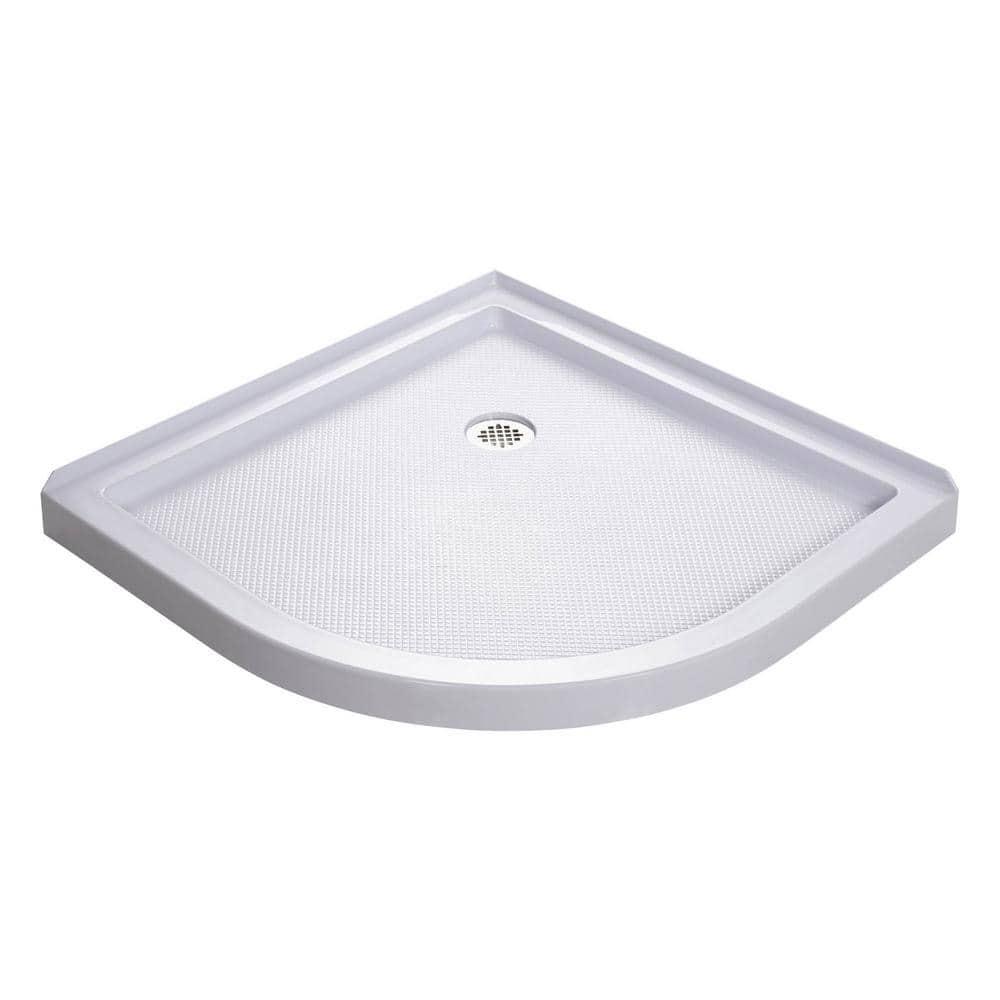 Prime 38" W x 38" D x 74.75" H Round Sliding Shower Enclosure with Base Included