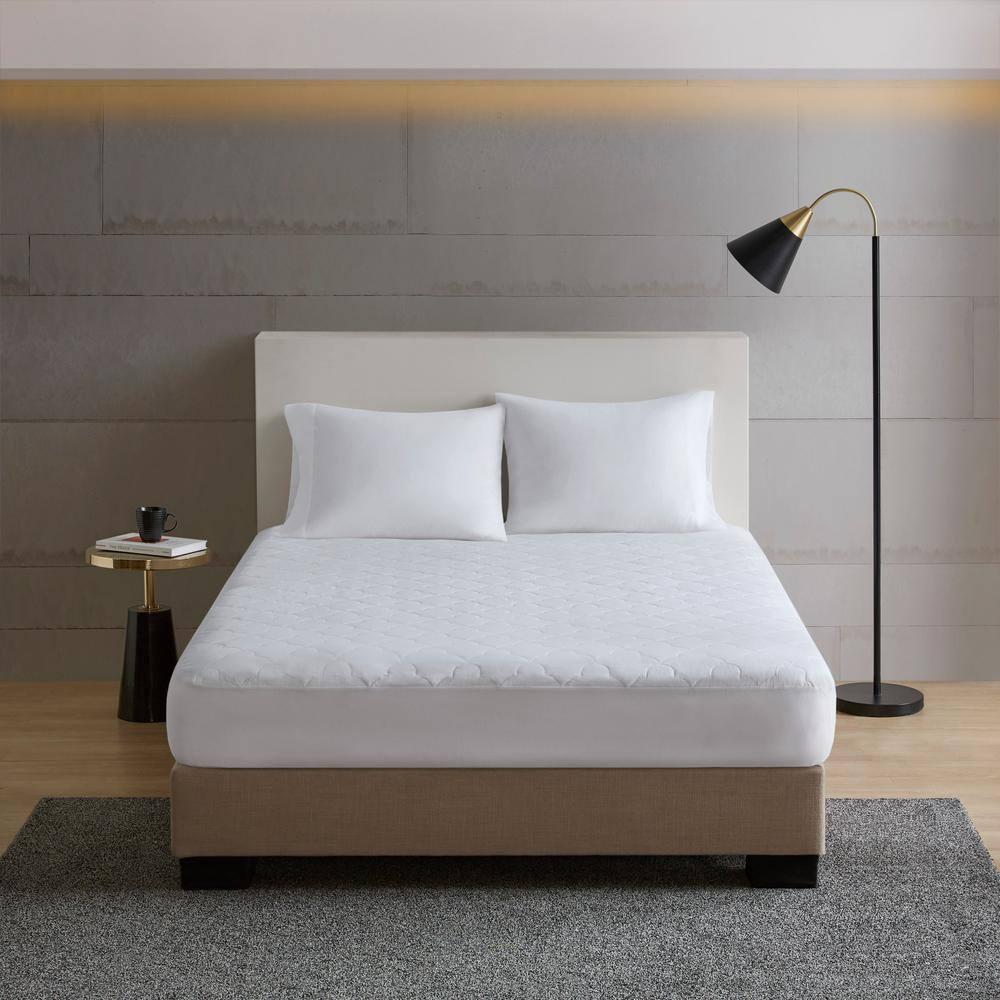 Madison Park All Natural Cotton Percale Quilted Mattress Pad