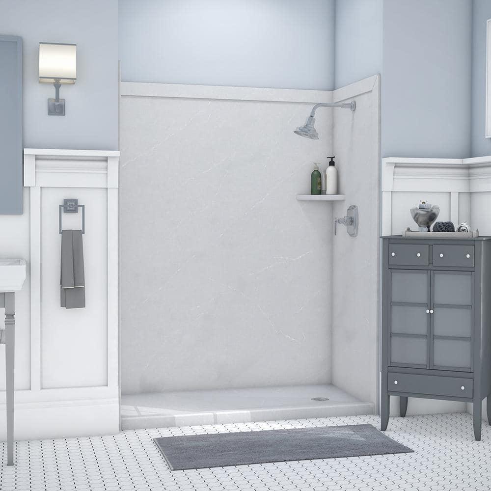 FlexStone Adaptable 60"W x 60"D x 80"H Alcove Shower Surround