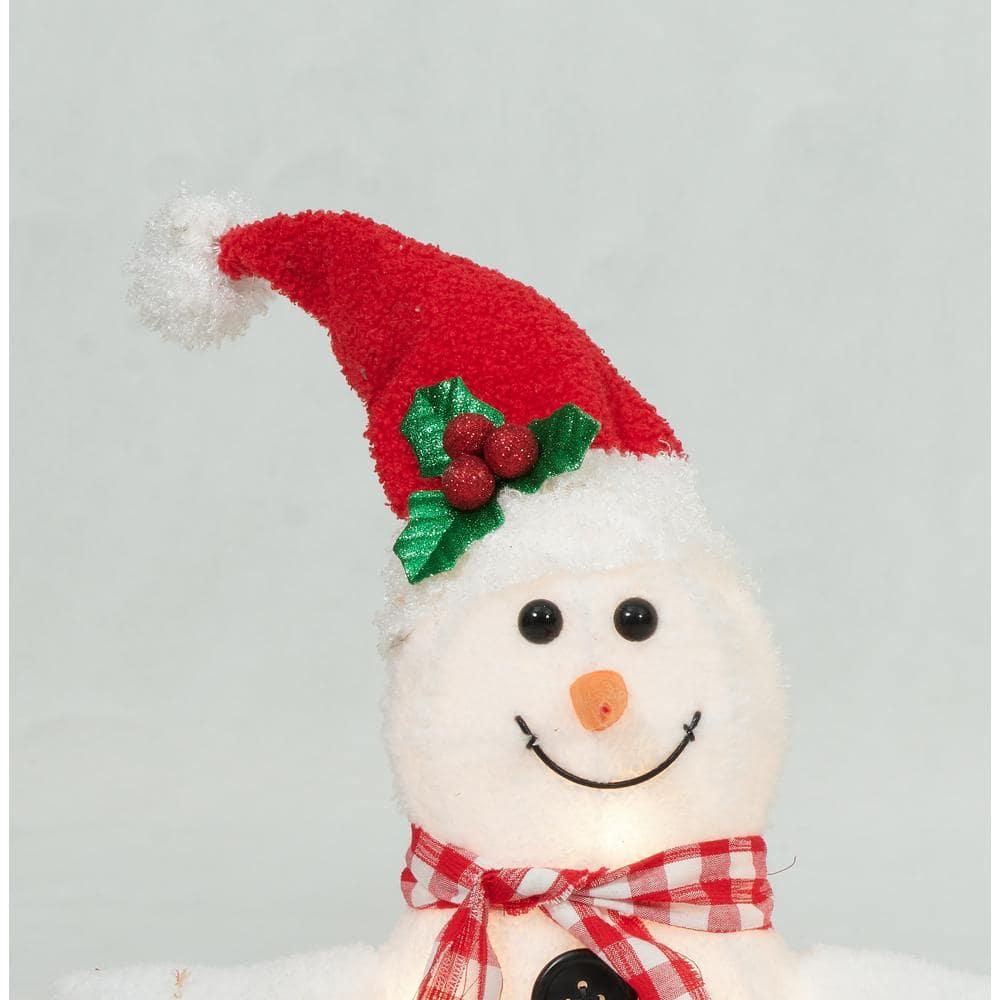 Everstar Set Of 3  Plush Snowman Family Sculpture, White