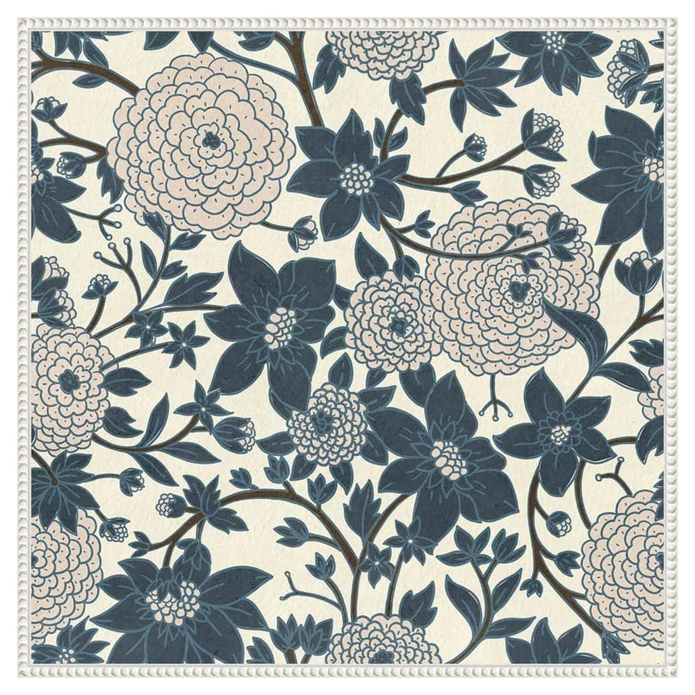 Amanti Art 30"x30" Puff Ball Vines Cream by Katie Oshea Framed Canvas Wall Art Print