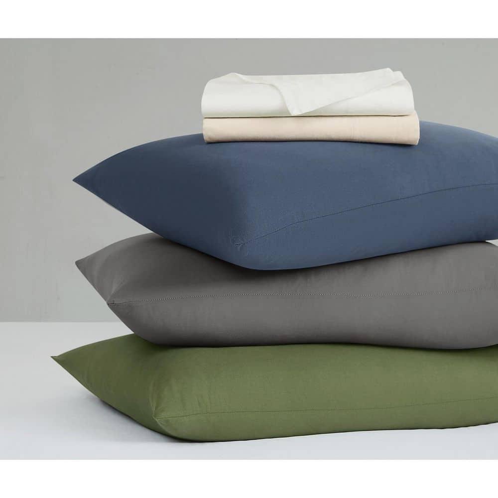 Brooklyn Loom Full 4pc Essential Cotton Sheet Set Green