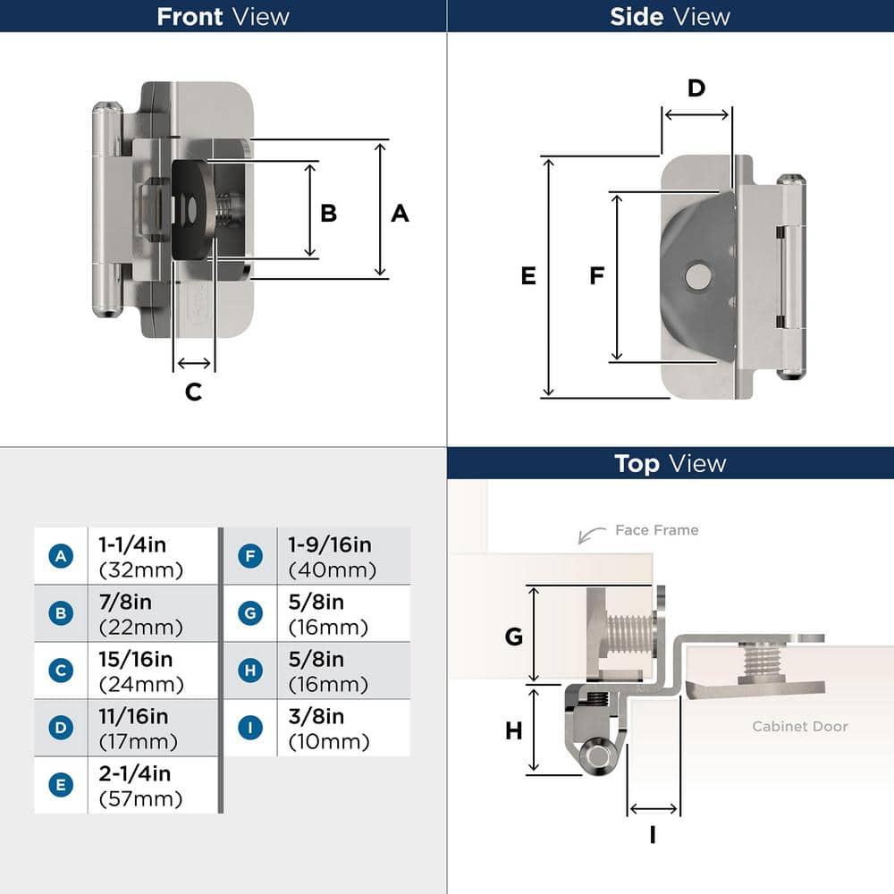 3/8" Demountable Traditional Hinge