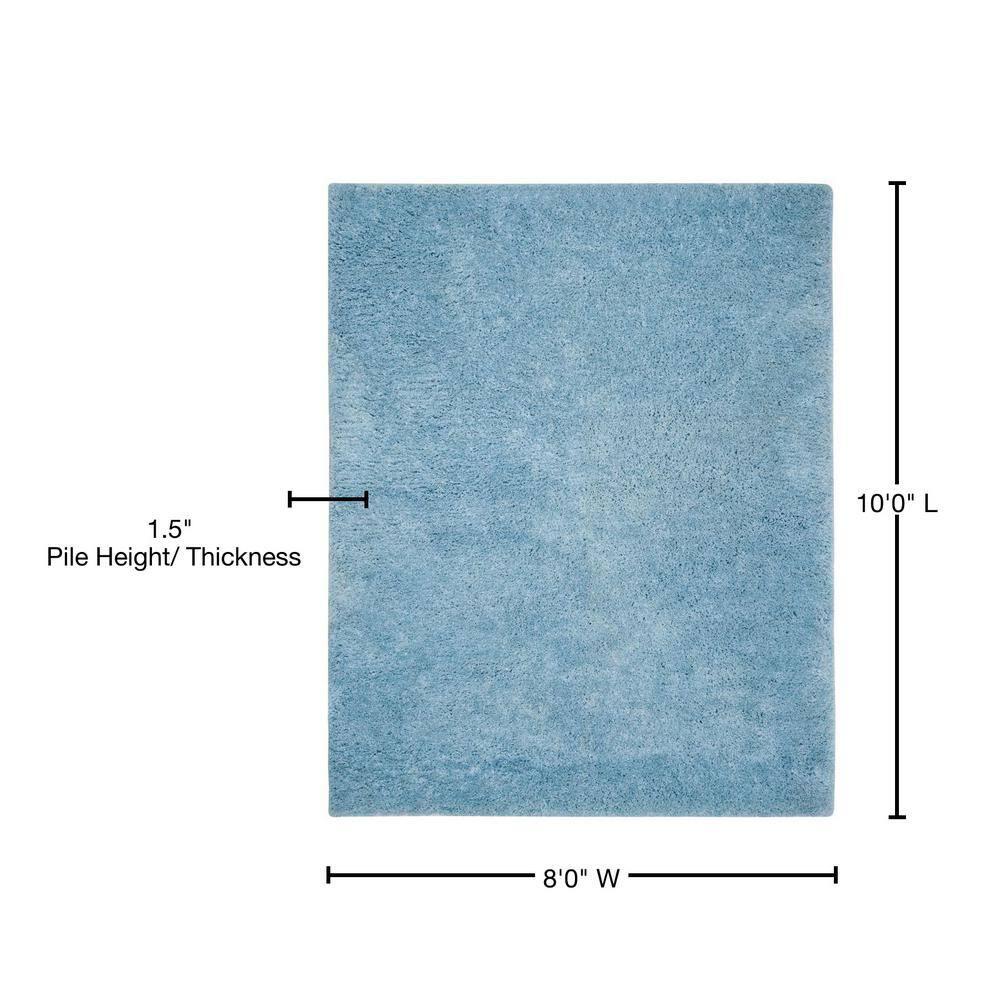 Supreme Shag SGS621 Hand Tufted Area Rug - Light Blue - 8'x10' - Safavieh.