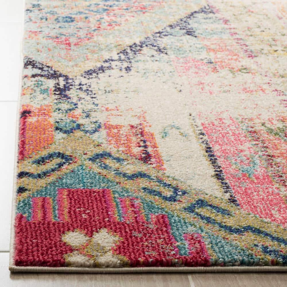 Monaco MNC222 Power Loomed Indoor Area Rug - Multi - 5'x5' - Safavieh