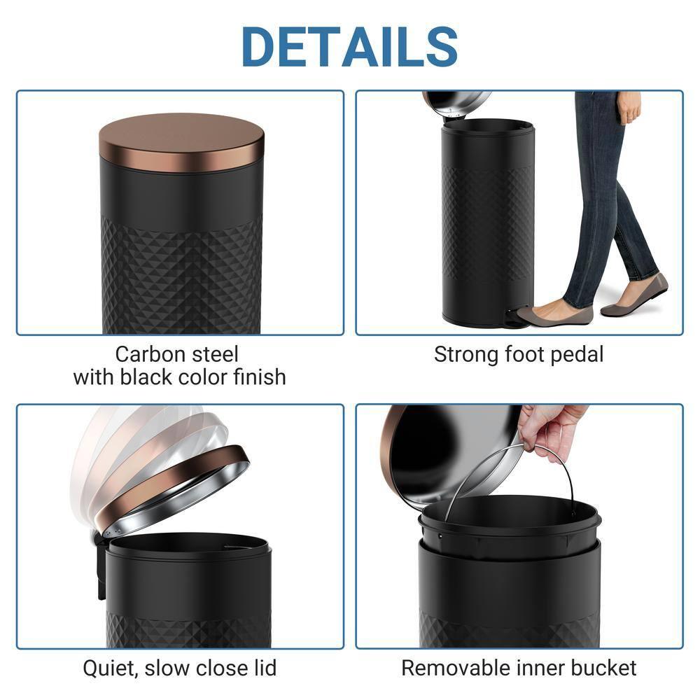 Innovaze Metal Step On Kitchen Trash Can - 8 Gallons