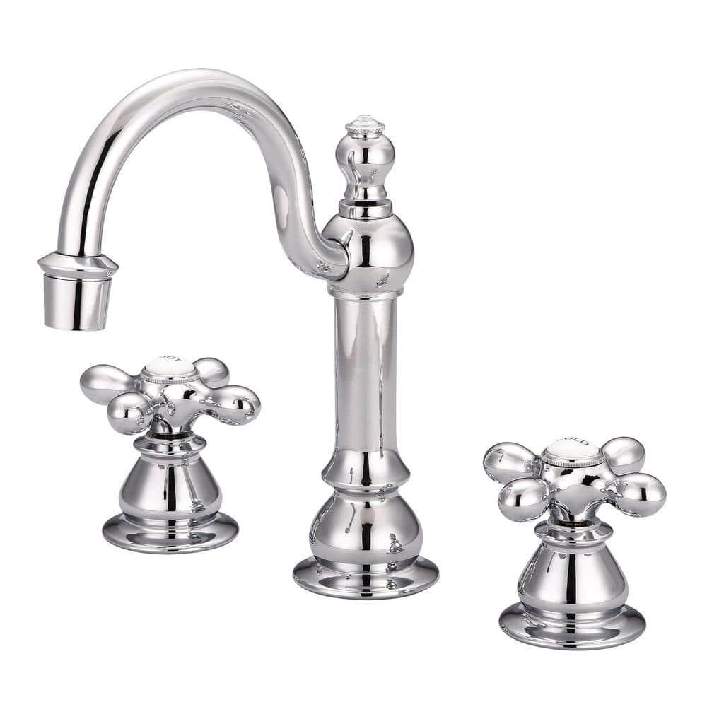Vintage Widespread 2-handle Bathroom Faucet with Drain Assembly