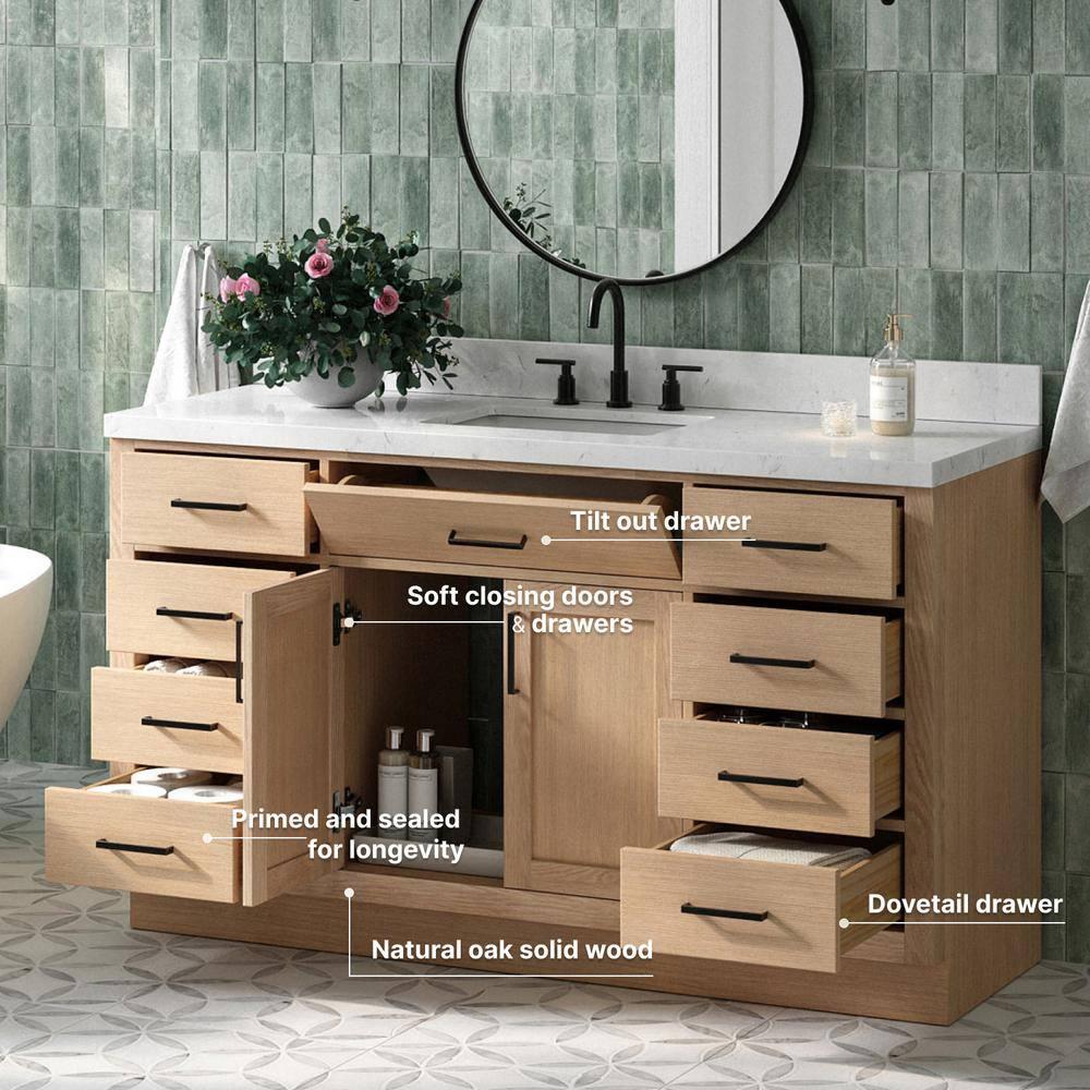 ARIEL Hepburn 60 Bathroom Vanity Base Only