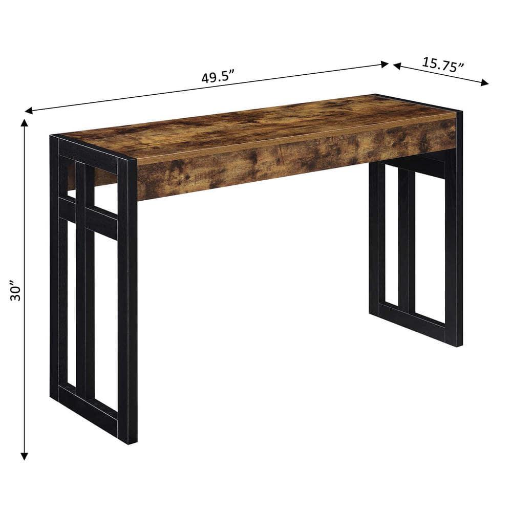 Convenience Concepts Monterey Console Table, Barnwood/Black