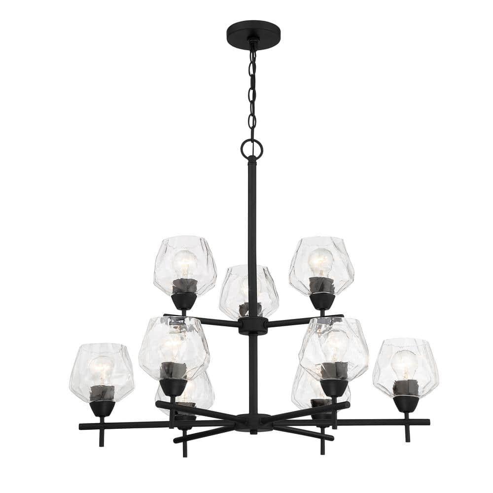 9 Light Chandelier-Coal Finish    -Traditional Installation Minka Lavery 2179-66A