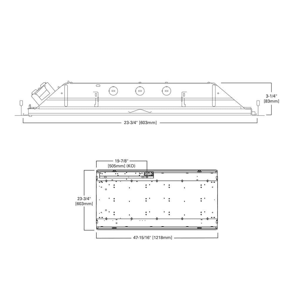 Cooper Lighting LLC Rectangle Troffer Ceiling Light
