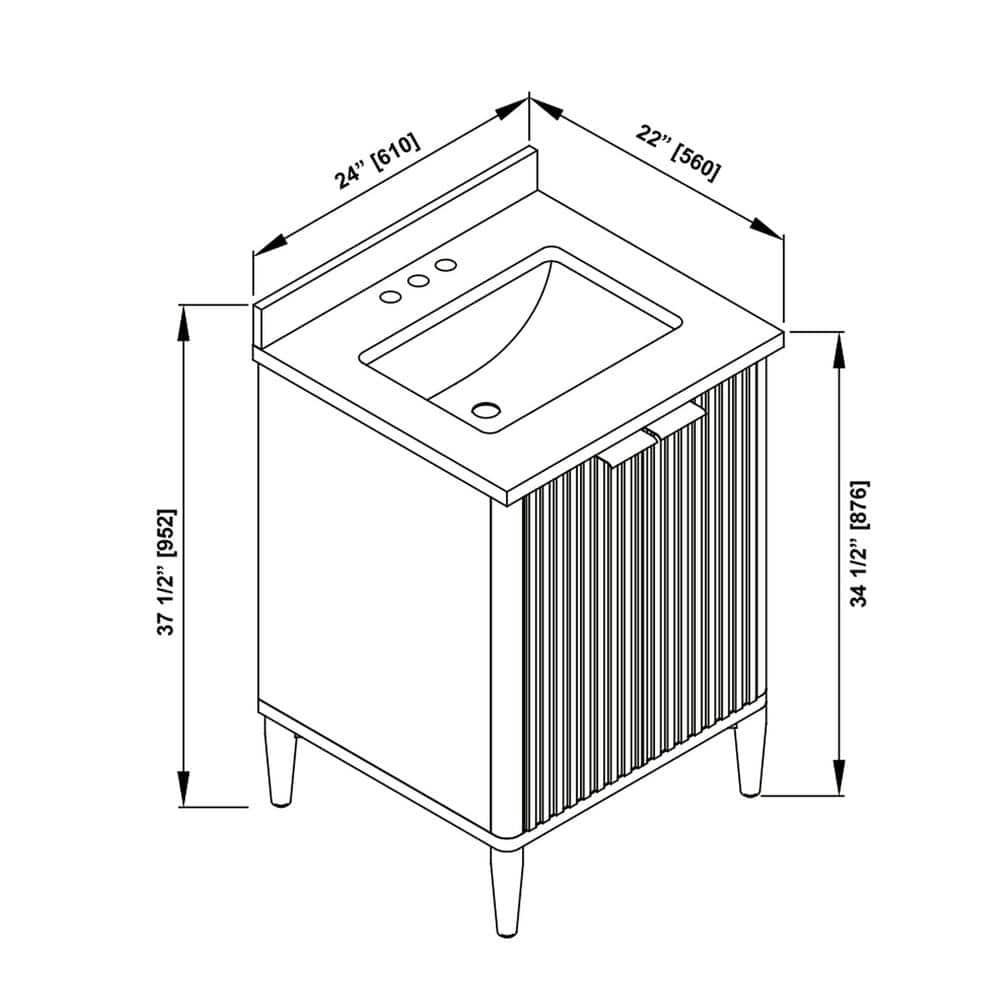 Gabi 24 in. Single Bathroom Vanity