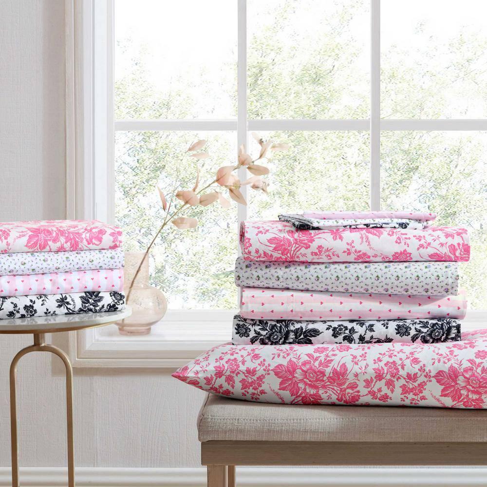 Betsey Johnson Pretty Floral Ditsy Purple Twin Sheet Set
