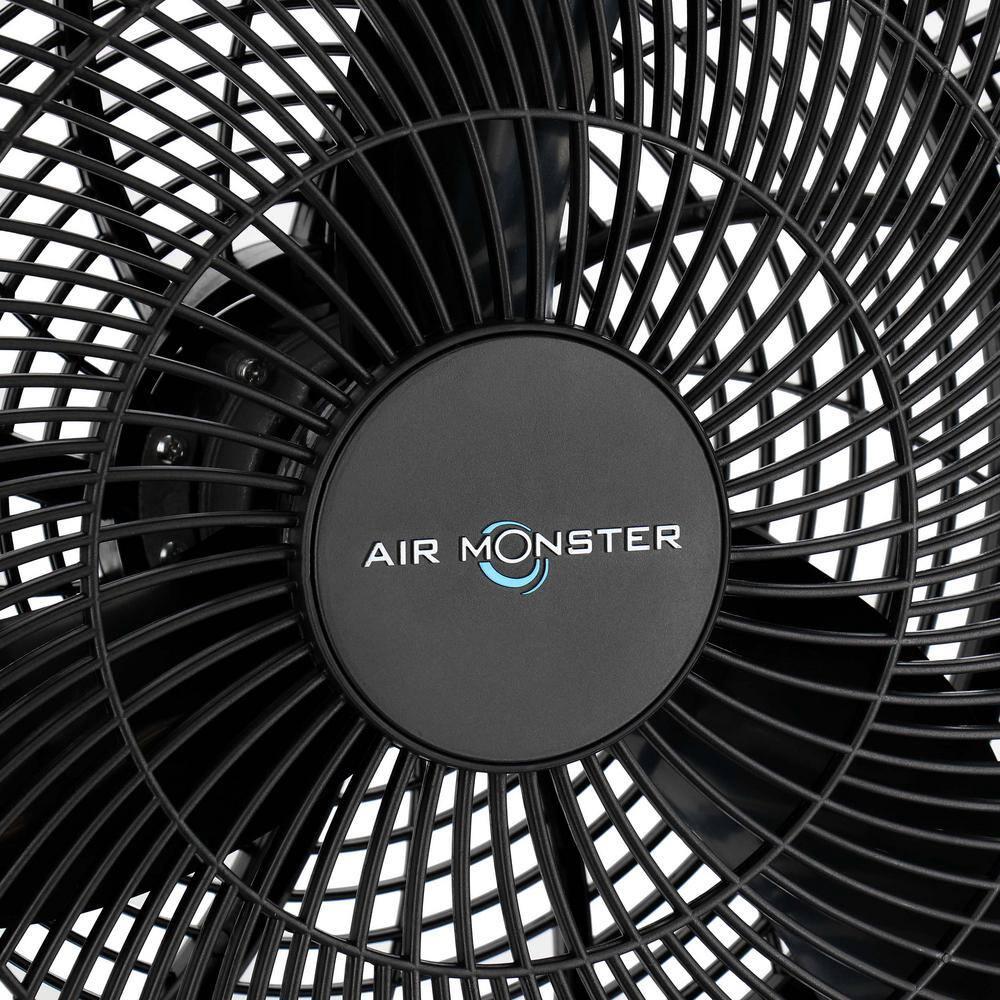 16-Inch Black Three Speed Adjustable Angle Floor Fan