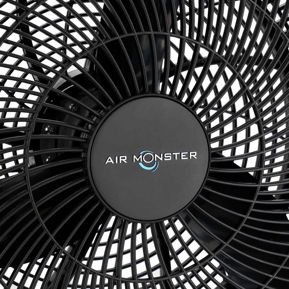 16 in. Air Circulator 3 Speed Adjustable Angle Floor Fan in Black
