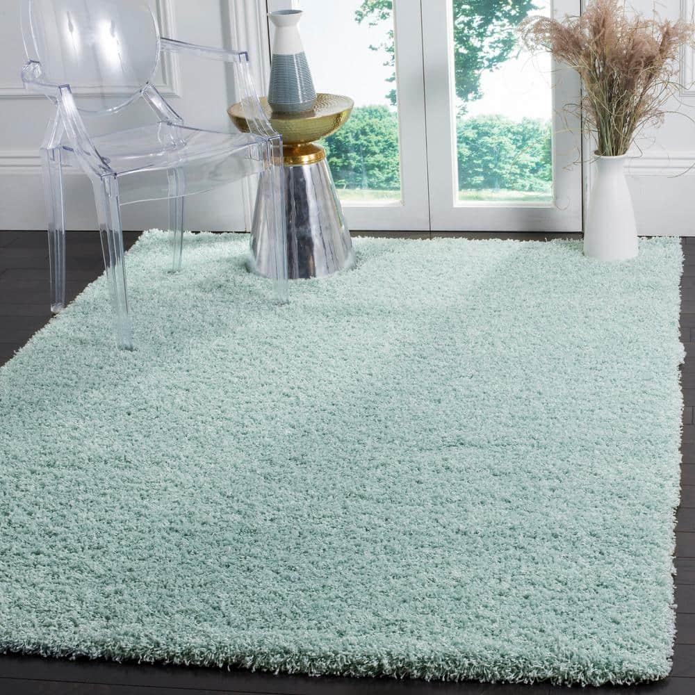 Laguna Shag SGL303 Power Loomed Indoor Area Rug - Light Blue - 6'7"x6'7" - Safavieh.
