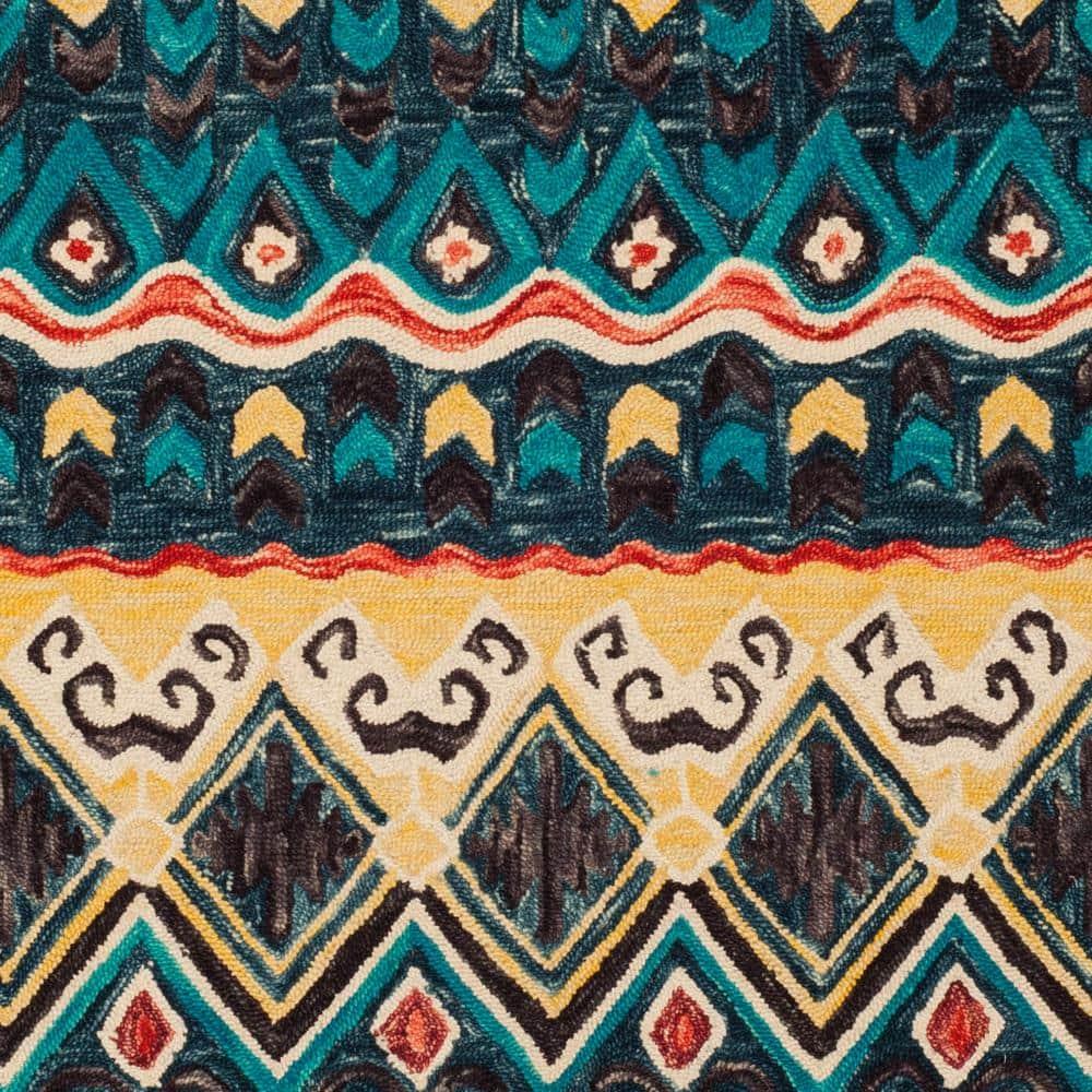 Aspen APN137 Hand Tufted Area Rug - Blue/Red - 6'x9' - Safavieh..