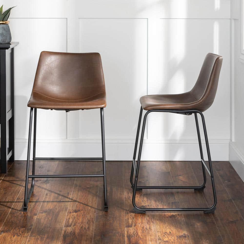 Hokku Designs Mayeu Upholstered Counter Stool (Set of 2)